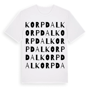 Korpdal ordlek t-shirt – ekologisk bomull t-shirt från Pinshirt