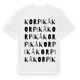 White t-shirt med Korpikå ordlek t-shirt