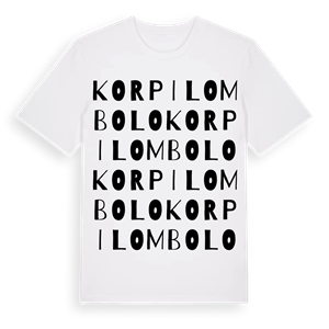 Korpilombolo ordlek t-shirt – ekologisk bomull t-shirt från Pinshirt