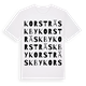 Korsträsk by ordlek t-shirt