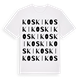 White t-shirt med Koski ordlek t-shirt