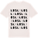 Vintage White t-shirt med Koski ordlek t-shirt