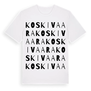 Koskivaara ordlek t-shirt – ekologisk bomull t-shirt från Pinshirt