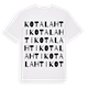 White t-shirt med Kotalahti ordlek t-shirt