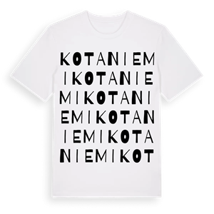 Kotaniemi ordlek t-shirt – ekologisk bomull t-shirt från Pinshirt