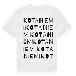 Kotaniemi ordlek t-shirt – ekologisk bomull t-shirt från Pinshirt