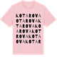 Pink Cotton t-shirt med Kotarova ordlek t-shirt