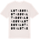 Vintage White t-shirt med Kotarova ordlek t-shirt
