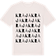 Vintage White t-shirt med Kraja ordlek t-shirt