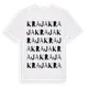 White t-shirt med Kraja ordlek t-shirt