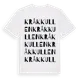 White t-shirt med Kråkkullen ordlek t-shirt