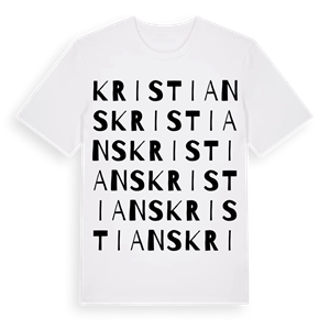 Kristians ordlek t-shirt – ekologisk bomull t-shirt från Pinshirt