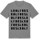 Mid Heather Gray t-shirt med Krokfors ordlek t-shirt