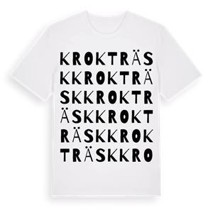 Krokträsk ordlek t-shirt – ekologisk bomull t-shirt från Pinshirt