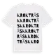 White t-shirt med Krokträsk ordlek t-shirt