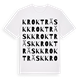White t-shirt med Krokträsk ordlek t-shirt