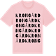 Pink Cotton t-shirt med Krongård ordlek t-shirt