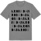 Mid Heather Gray t-shirt med Kronidan ordlek t-shirt
