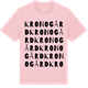 Pink Cotton t-shirt med Kronogård ordlek t-shirt