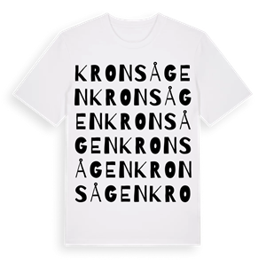 Kronsågen ordlek t-shirt – ekologisk bomull t-shirt från Pinshirt