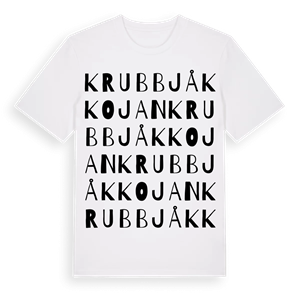 Krubbjåkkojan ordlek t-shirt – ekologisk bomull t-shirt från Pinshirt