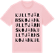 Pink Cotton t-shirt med Kulltjärnskojan ordlek t-shirt