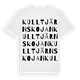 White t-shirt med Kulltjärnskojan ordlek t-shirt