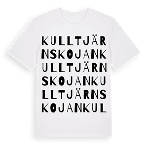 Kulltjärnskojan ordlek t-shirt – ekologisk bomull t-shirt från Pinshirt
