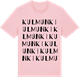 Pink Cotton t-shirt med Kulmunki ordlek t-shirt