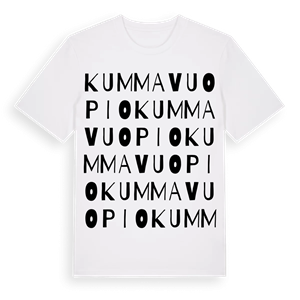 Kummavuopio ordlek t-shirt – ekologisk bomull t-shirt från Pinshirt