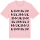 Pink Cotton t-shirt med Kummu ordlek t-shirt