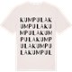Vintage White t-shirt med Kumpula ordlek t-shirt