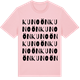 Pink Cotton t-shirt med Kunoön ordlek t-shirt