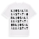 White t-shirt med Kuosakåbbå station ordlek t-shirt