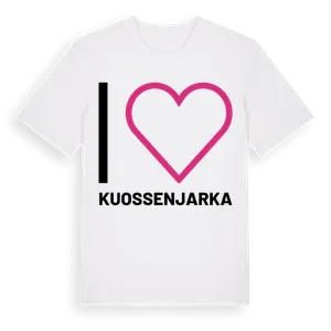 Jag älskar Kuossenjarka t-shirt stort tryck – ekologisk bomull t-shirt från Pinshirt