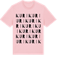 Pink Cotton t-shirt med Kuri ordlek t-shirt