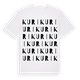 White t-shirt med Kuri ordlek t-shirt