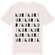 Vintage White t-shirt med Kuri ordlek t-shirt