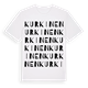 Kurkinen ordlek t-shirt