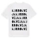 White t-shirt med Kurrokvejk ordlek t-shirt
