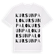 White t-shirt med Kursunpalo ordlek t-shirt