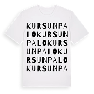 Kursunpalo ordlek t-shirt – ekologisk bomull t-shirt från Pinshirt