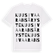 White t-shirt med Kuusivaaransäryste ordlek t-shirt