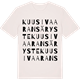 Vintage White t-shirt med Kuusivaaransäryste ordlek t-shirt