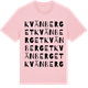 Pink Cotton t-shirt med Kvänberget ordlek t-shirt