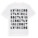 White t-shirt med Kvänberget ordlek t-shirt