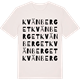 Vintage White t-shirt med Kvänberget ordlek t-shirt