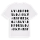 Kvarnforskojan ordlek t-shirt