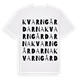 White t-shirt med Kvarngårdarna ordlek t-shirt