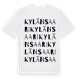 White t-shirt med Kylänsaari ordlek t-shirt